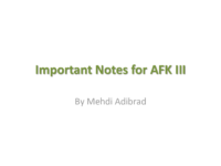 Aaa,Notes For Afk