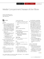 Medial Compartment Disease Of The Elbow Revised 19541 Article