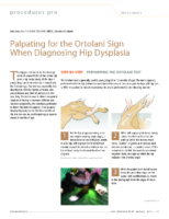 Palpating For The Ortolani Sign When Diagnosing Hip Dysplasia