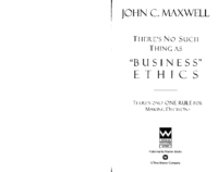 [John C. Maxwell] There’s No Such Thing As Busines