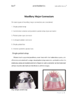 Maxillary Major Connectors