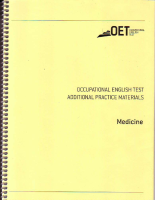 Oet Medicine Booklet ADDITIONPARL ACTICMEA TERIALS