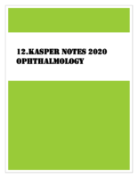 12 Kasper Notes 2020 Ophthalmology