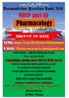 13 Pharmacotoxicology Mrcp I 2019 Q Bank