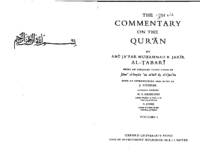 Al-Ṭabarī – The Commentary on the Qur’ān_ Volume I