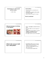 Anaesthesia For Cleft Lip And Plate Surgery
