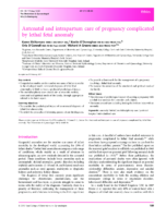 Antenatal And Intrapartum Care Of Pregnancy Complicated