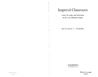 Benjamin C Fortna Imperial Classroom Islam, The State, And Education
