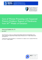Care Of Women Presenting With Pprom