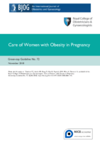 Care of Women with Obesity in Pregnancy