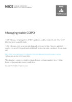 Chronic Obstructive Pulmonary Disease Managing Stable Copd