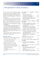 Cpd Questions For Volume 20 Number 2