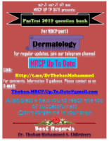 Dermatology Mrcp 1 Pastest 2019 Q Bank