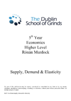 Economics Supply Demand Elasticity