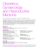 Editorial Board 2016 Obstetrics Gynaecology Reproductive Medicine