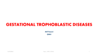 Gestational Trophoblastic Diseases