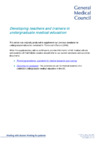 Gmc Developing Teachers And Trainers