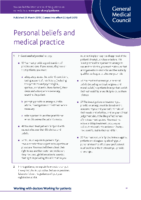 Gmc Personal Beliefs And Medical Practice