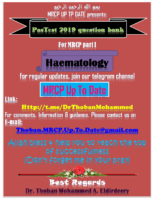 Haematology Mrcp 1 Pastest 2019 Q Bank