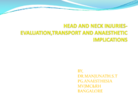 Head & Neck Injuries Evaluation And Transport