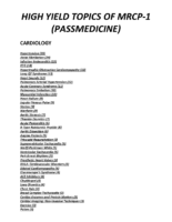 High Yield Topics (Passmedicine)