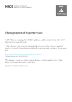Hypertension Management Of Hypertension