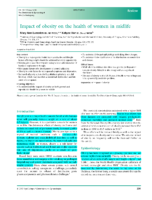 Impact Of Obesity On The Health Of Women In Midlife