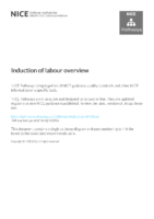 Induction Of Labour Induction Of Labour Overview