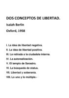 Isaiah Berlin Dos Conceptos De Libertad 1858