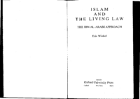 Islam And The Living Law The Ibn Al Arabi Approach By Eric Winkel