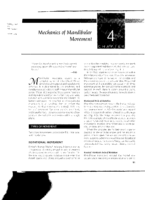 Okeson Chapter 4 Mechanics of Mandibular Movement