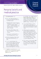 Personal Beliefs And Medical Practice