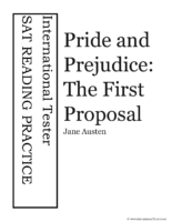 Pride And Prejudice First Proposal Sat Reading Practice