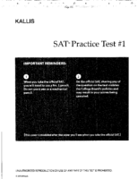 Sat Math Practice Tests-Kallis Math 6