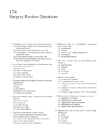 174 Surgery Review Questions