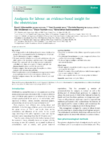 Analgesia For Labour An Evidence