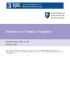 Antenatal And Postnatal Analgesia