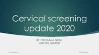 Cervical Screening (Session 1) By Dr Raba