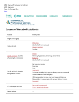 Metabolic Acidosis Endocrine And Metabolic Disorders Msd Manual Professional Edition