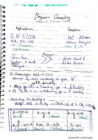 Organic Chemistry Handwriting Notes