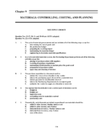 09 Materials Controlling Costing Planning