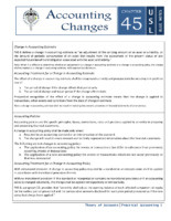 45 Accounting Changes