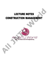 Lecture Notes Construction Mgmnt