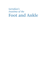 Sarrafian’s Anatomy Foot & Ankle 3Rd