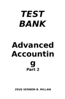 Testbank Advanced Accounting Iı By Millan