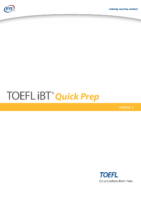 Toefl İbt™ Quick Prep Volume 2