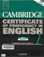 Cambridge Certificate Of Proficiency İn English 5 Self Study Pack Examination Papers From University Of Cambridge Esol Examinations ( Pdfdrive ) N1