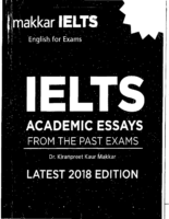 Makkar İelts Academic Essays From Past Exams 2018 Edition