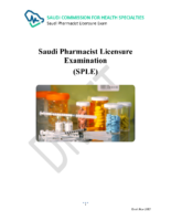 Saudi Pharmacist Licensure Examination Blueprint