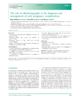 The Role Of Ultrasonography İn The Diagnosis And Management Of Early